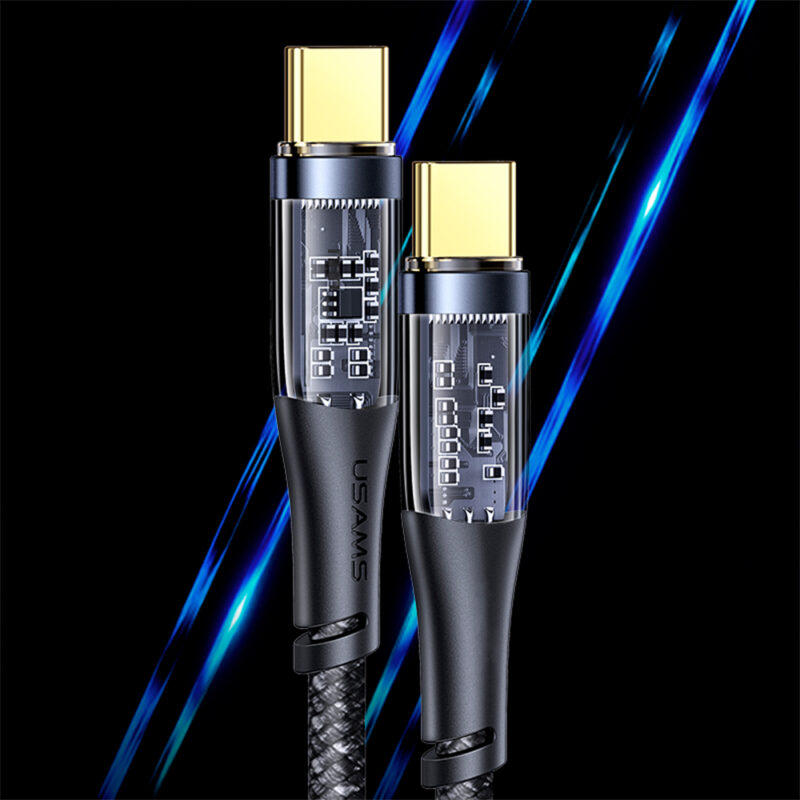 Cabo Usb Usams Usb C para Usb C Pd 100W 1.2Metro Preto
