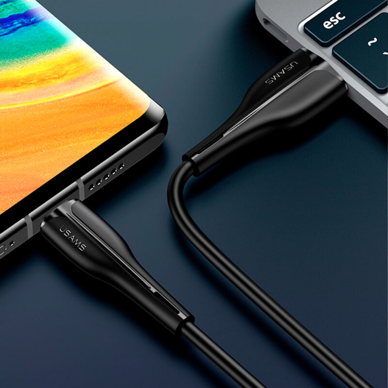 Cabo Usb Usams Usb A pra Tipo C Máx. 2A 1 Metro Preto