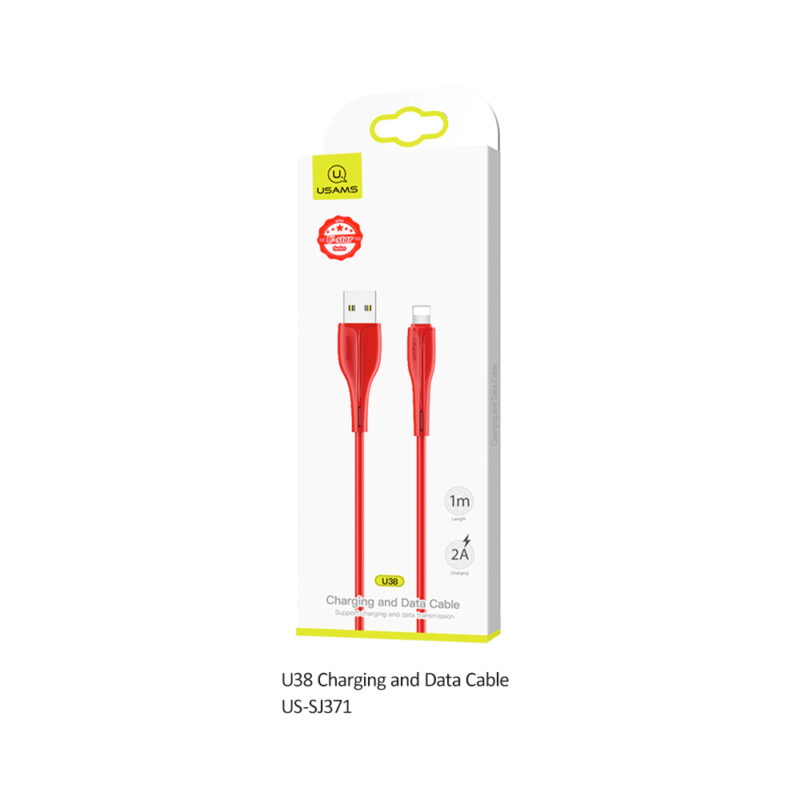 Cabo Usb Usams Usb A pra Lightning Máx. 2A 1 M Vermelho