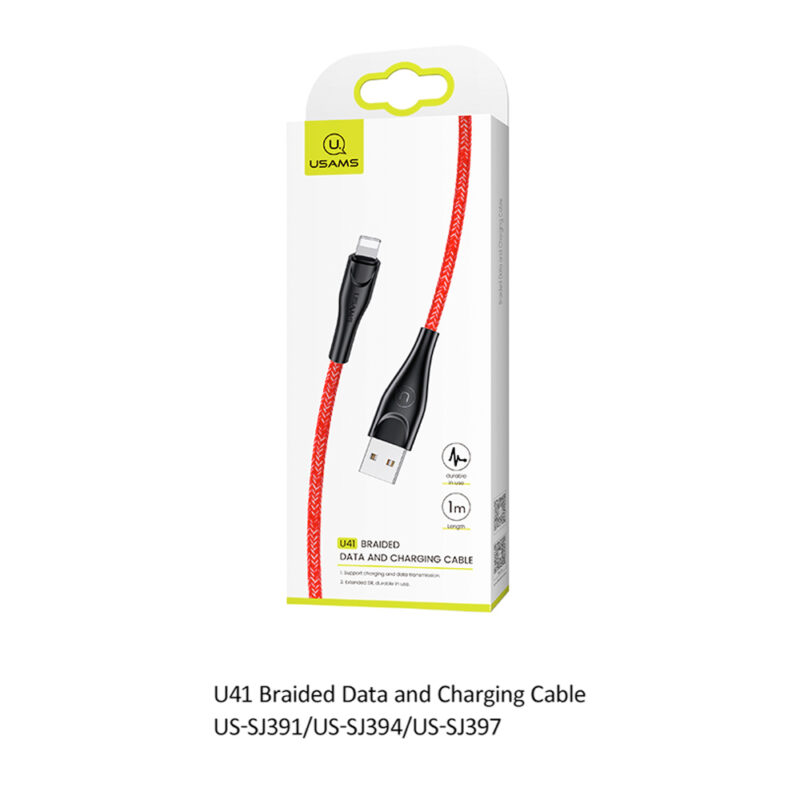 Cabo Usb Usams Usb A pra Lightning Máx. 2A 1 M Vermelho