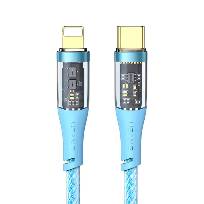 Cabo Usb Usams Usb C pra Lightning Pd 20W 1.2 Metro Azul