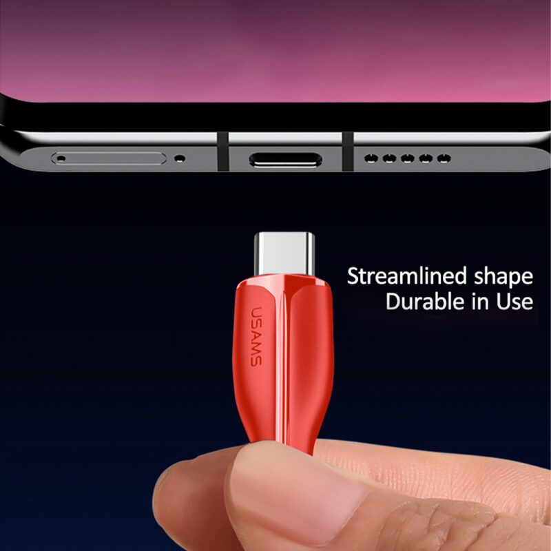 Cabo Usb Usams Usb A pra Tipo C Máx. 2A 1 Metro Vermelho
