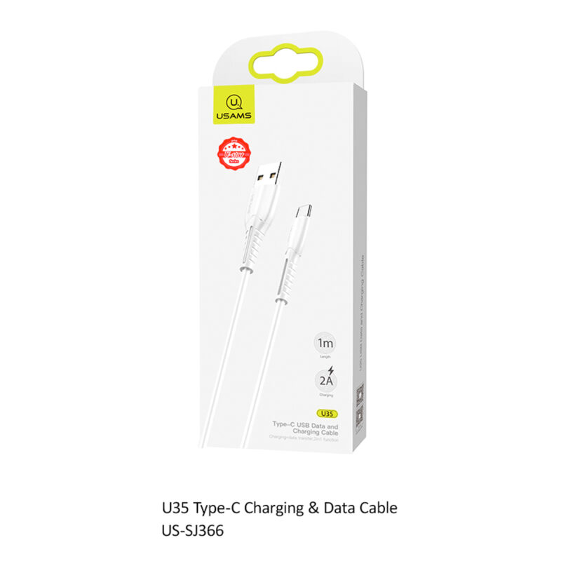 Cabo Usb Usams Usb A para Tipo C Máx. 2A 1 Metro Branco