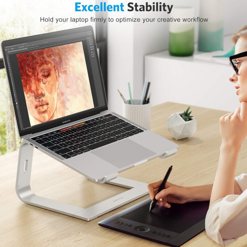 Suporte Laptop Omoton L2 para Notebook 10/16 pol. Prata