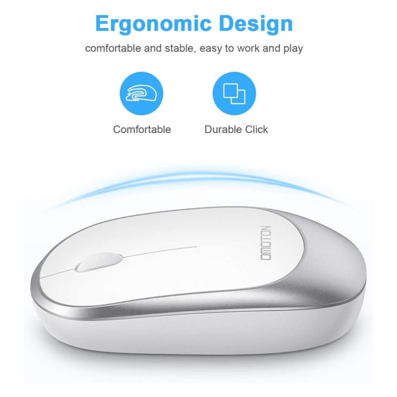 Mouse Sem Fio Bluetooth Omoton Bm002 Pilha Não Inlcusa