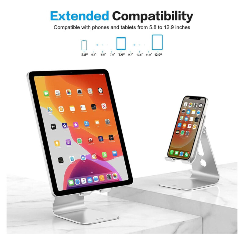 Suporte Tablet Omoton T2 Suporta Telas 4.7'/15.6" Prata