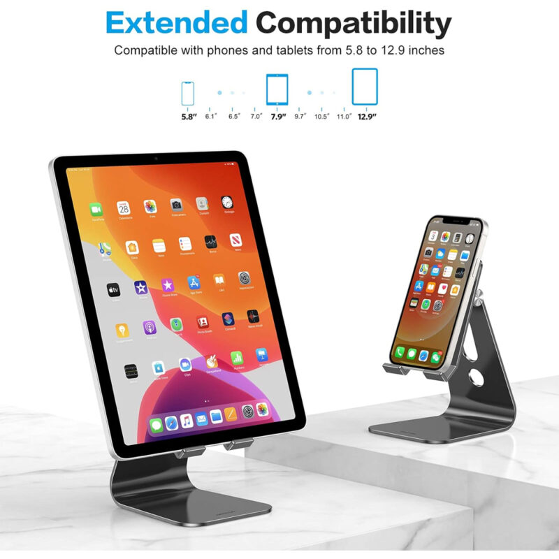 Suporte Mesa Omoton T2 p/Tablet Portátil/Ajustável Preto