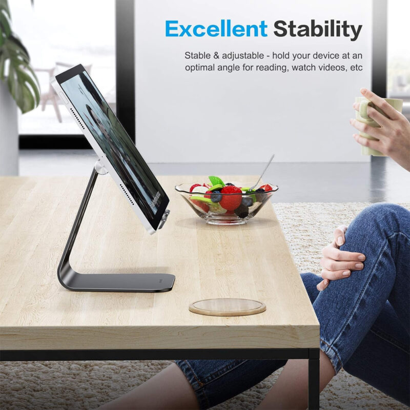 Suporte Mesa Omoton T2 p/Tablet Portátil/Ajustável Preto
