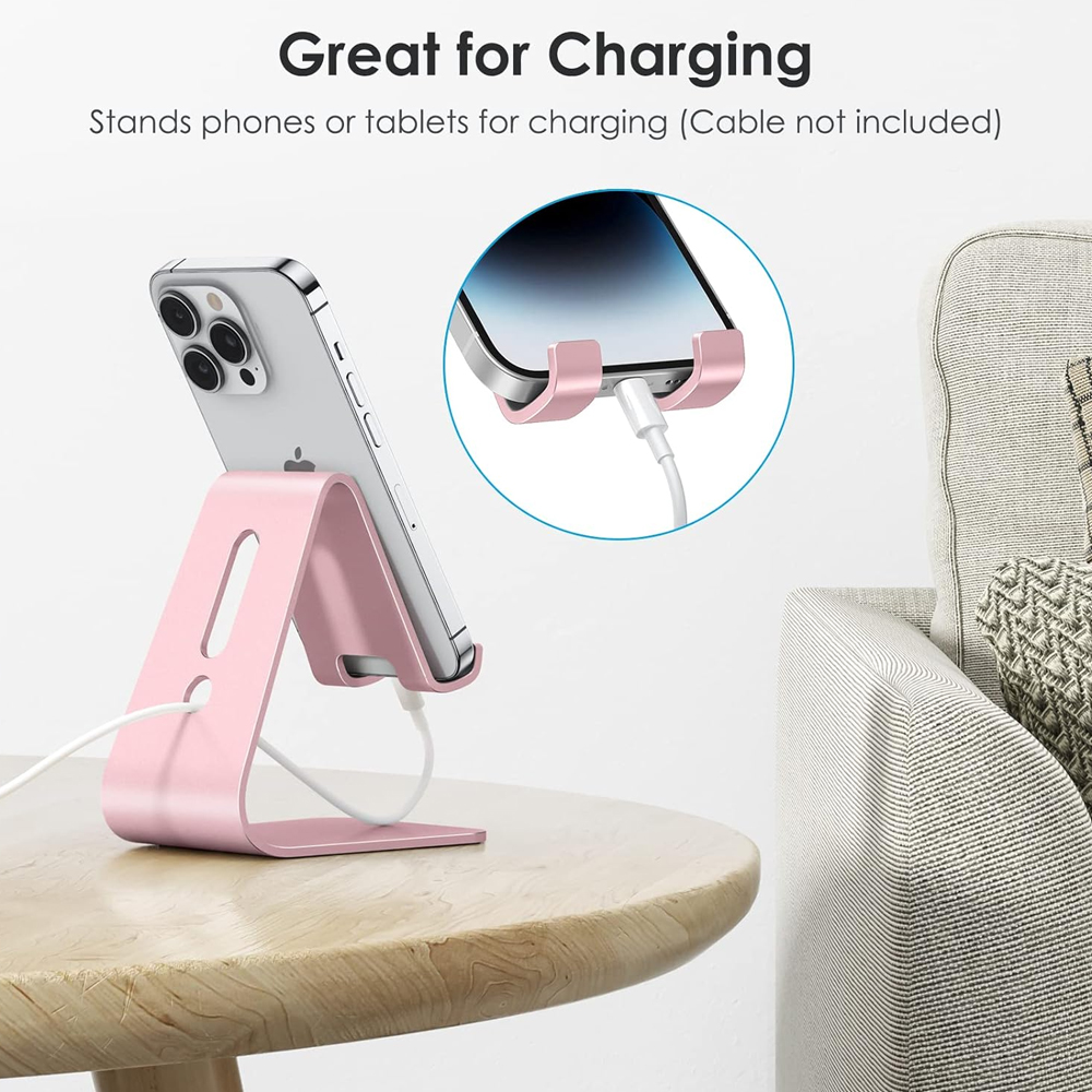 Suporte de Mesa Omoton C1 Smartphone Tela 11" Rose Gold