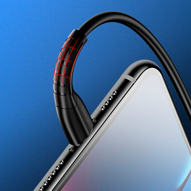 Cabo Usb Usams Usb A pra Lightning Máx. 2A 1 Metro Preto