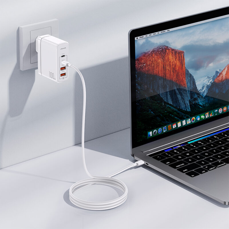 Cabo Usb Usams Usb C para Usb C Pd 100W 2 Metros Branco