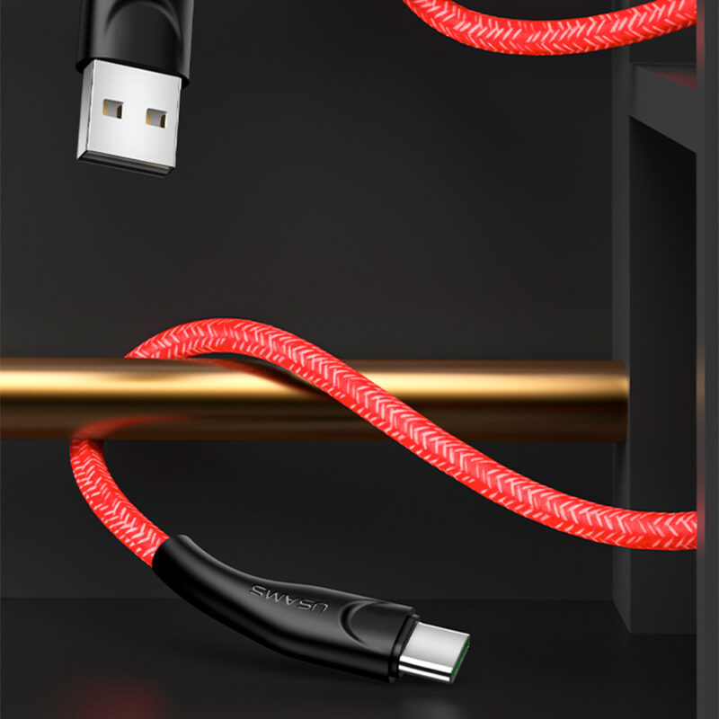 Cabo Usb Usams Usb A para Usb C Max. 2A 1 Metro Vermelho