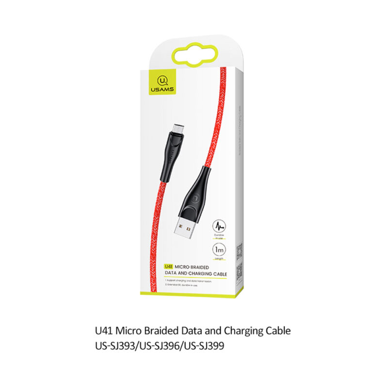 Cabo Usb Usams Usb A pra Micro Usb Máx. 2A 1 M Vermelho