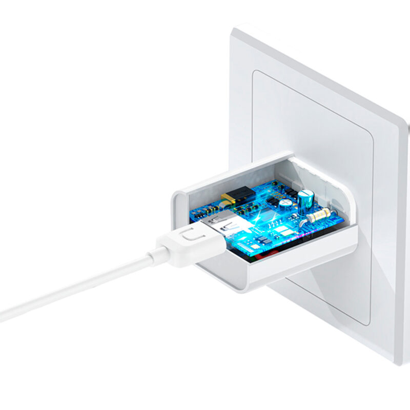 Carregador Parede Usams Usb A + Cabo Usb A/Micro Branco