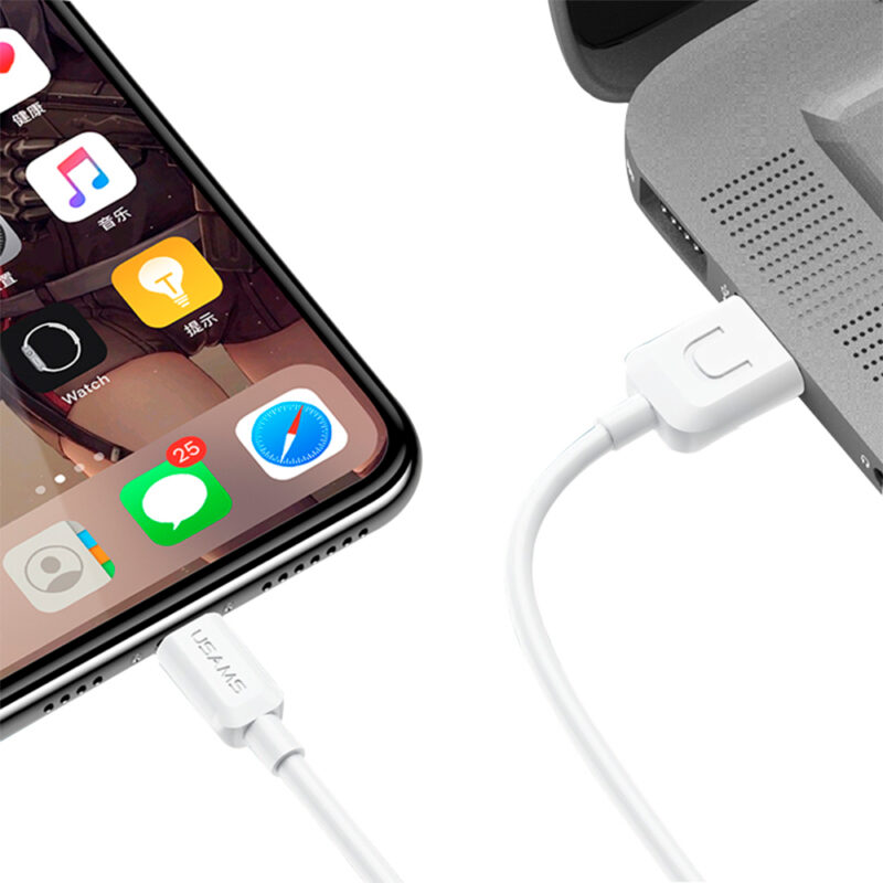 Carregador Parede Usams Usb A + Cabo Usb A/Micro Branco