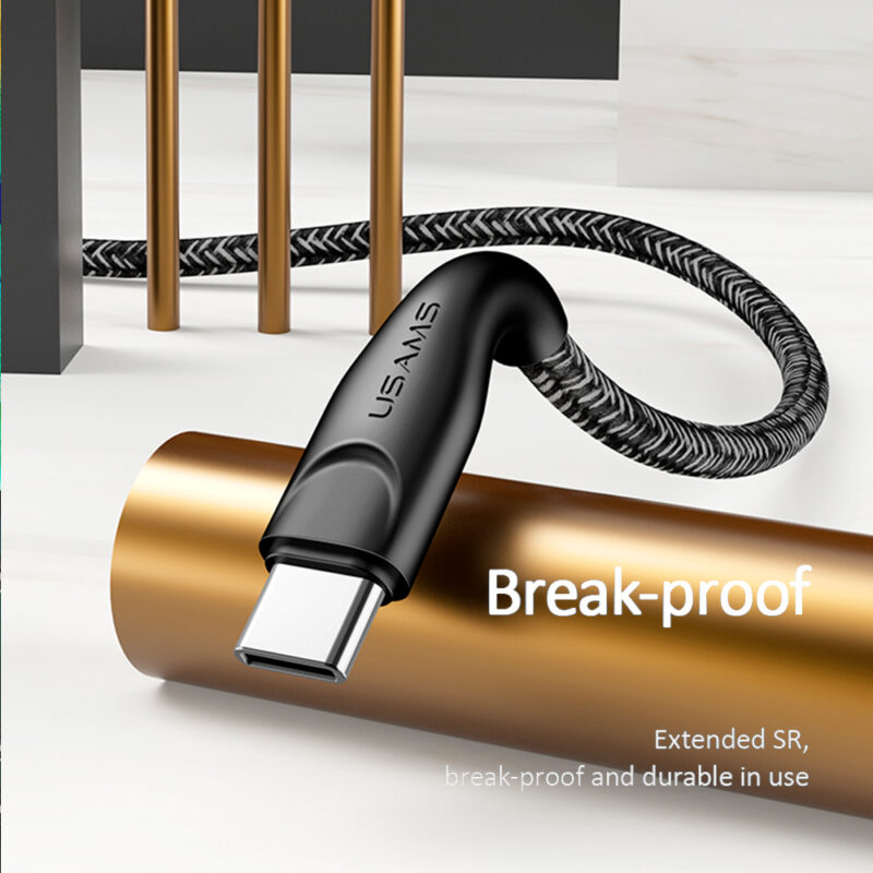 Cabo Usb Usams Usb A para Tipo C Máx. 2A 2 Metros Preto