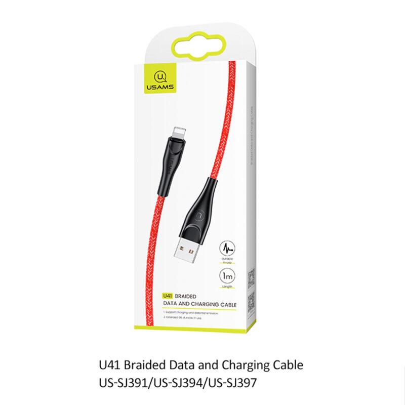 Cabo Usb Usams Usb A p/Lightning Máx. 2A 3Metro Vermelho