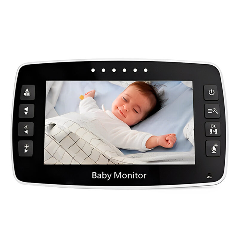 Babá Eletrônica Baby Monitor 4.3” Câmera Sem Fio Branca