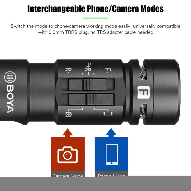 Microfone Condensador Boya p/Tablets Celular Dslr Preto