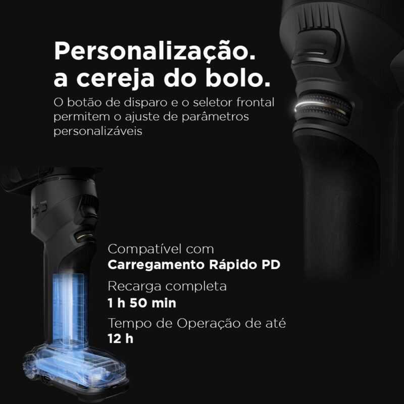 Estabilizador Zhiyun Crane 4 Gimbal Portátil Câmera Preto