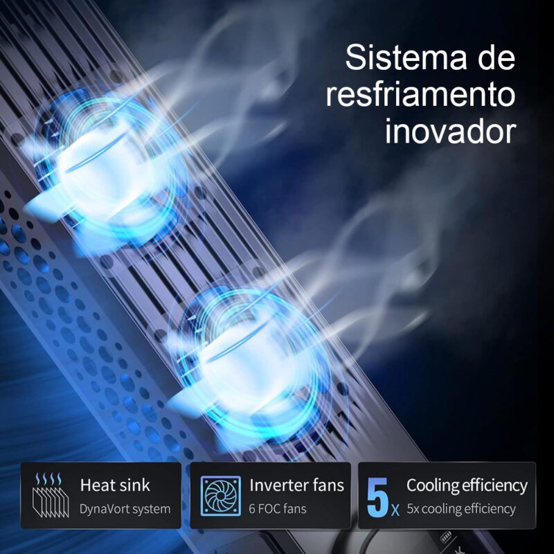 Iluminador Led Tubular Zhiyun Fiveray 100 Portátil Preto