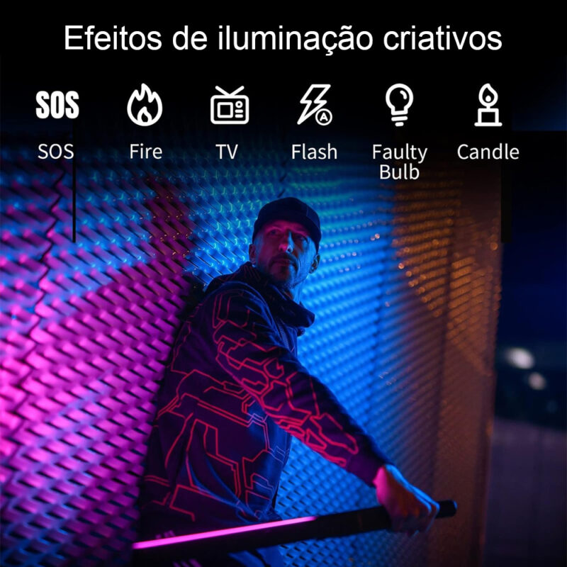 Iluminador Led Tubular Zhiyun Fiveray 100 Portátil Preto