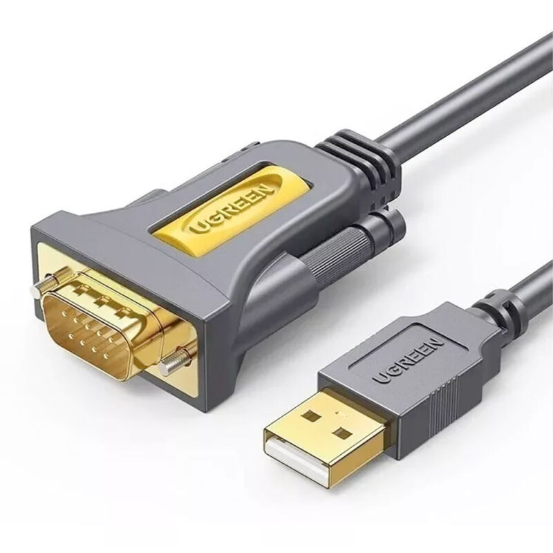 Cabo Adaptador Ugreen Usb A p/ DB9 RS-232 Macho 2M Preto