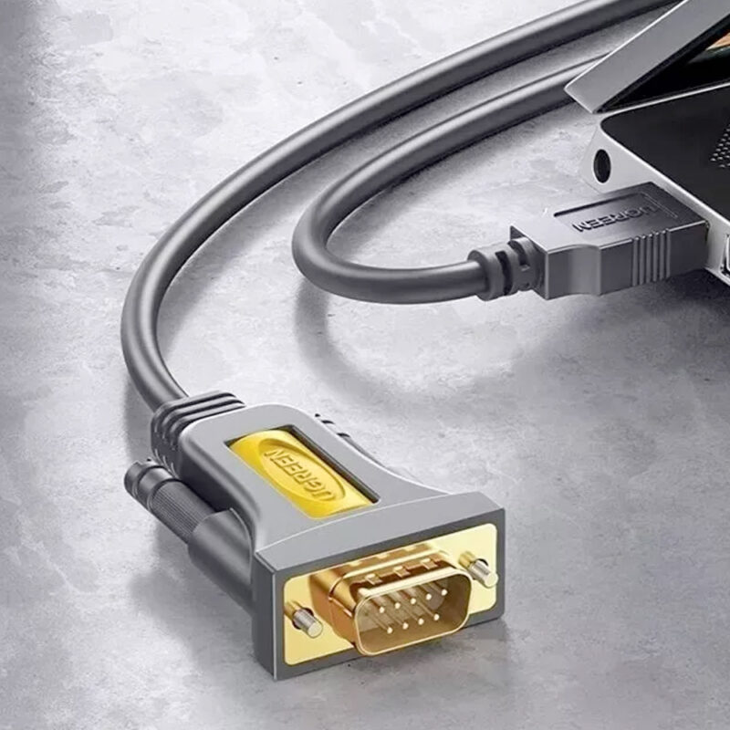 Cabo Adaptador Ugreen Usb A p/ DB9 RS-232 Macho 2M Preto