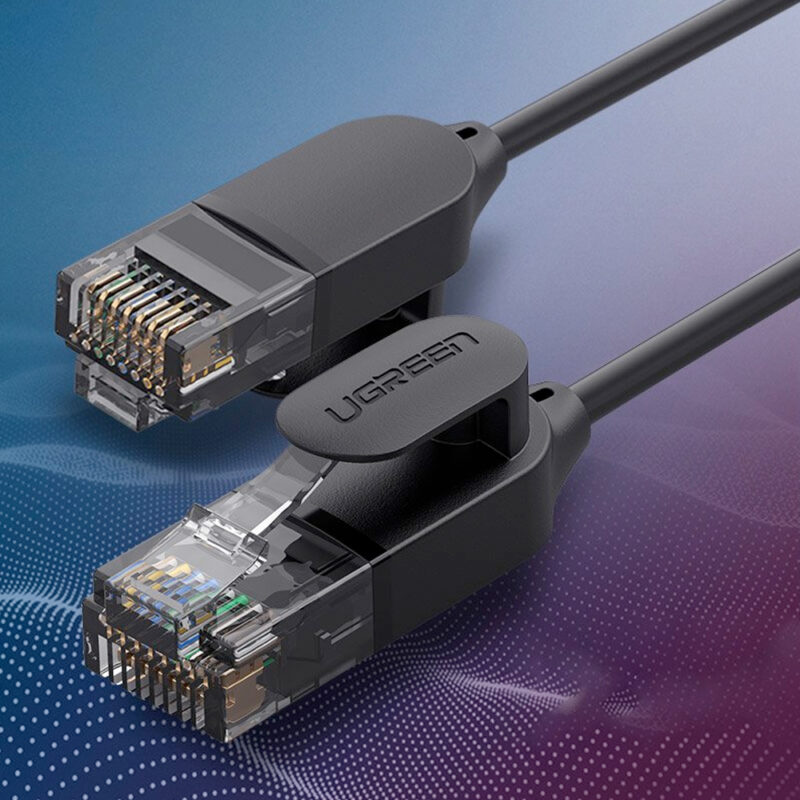 Cabo de Rede Lan Rj45 Ugreen 10gbps Cat6 10 Metros Preto