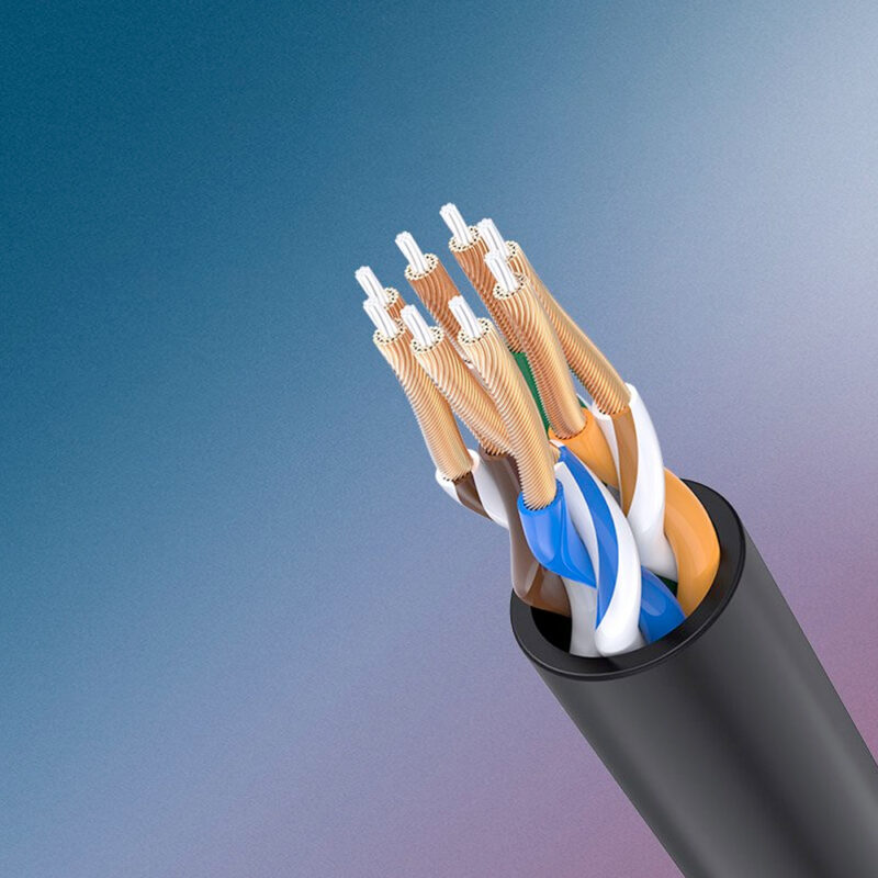 Cabo de Rede Lan Rj45 Ugreen 10gbps Cat6 10 Metros Preto