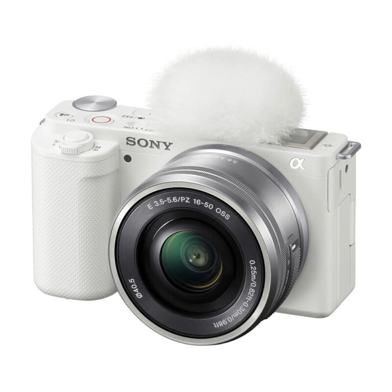 Câmera Fotográfica Sony ZV-E10 e Lente Pz 16-50mm Branca