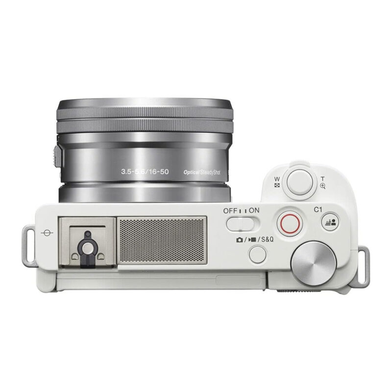 Câmera Fotográfica Sony ZV-E10 e Lente Pz 16-50mm Branca