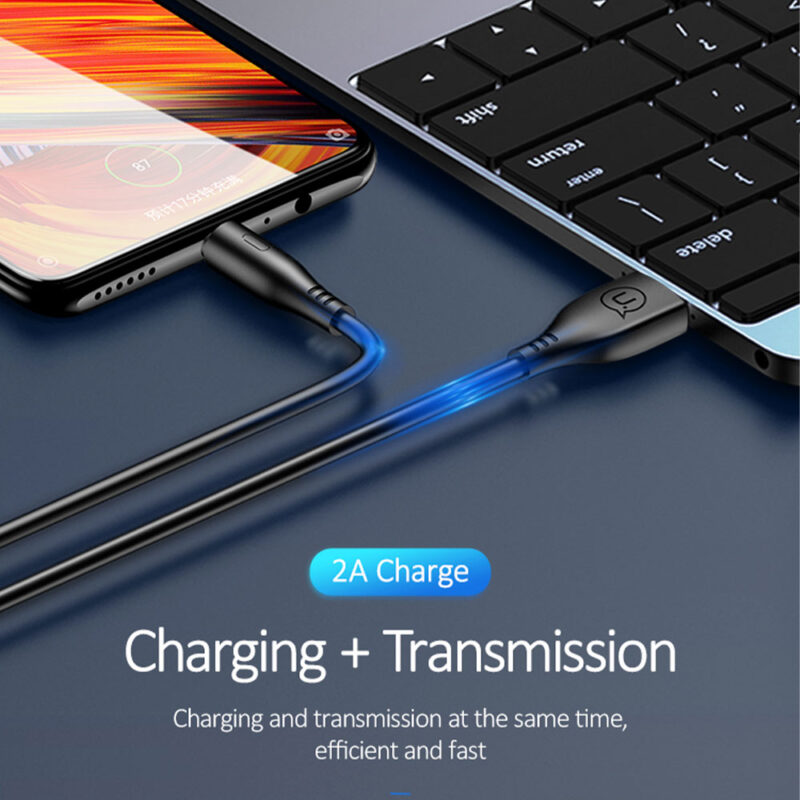 Cabo Usb Usams Usb Tpo A para Micro Usb 2A 1 Metro Preto