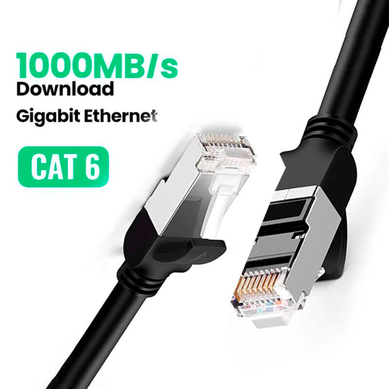 Cabo de Rede Rj45 Ugreen Cat6 UTP Macho 1 Metro Preto
