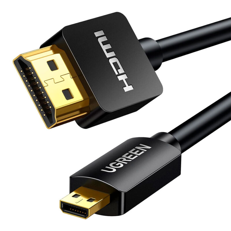 Cabo Vídeo Ugreen Micro Hdmi p/Hdmi 4K/60Hz Macho 3M Preto