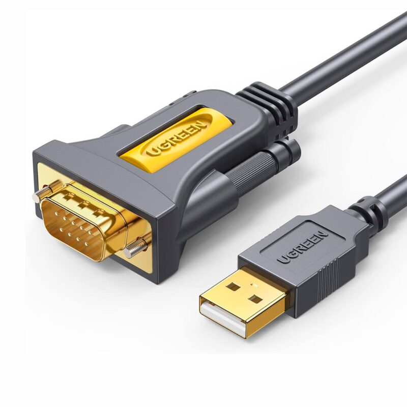 Cabo Adaptador Ugreen Usb A p/DB9 RS-232 Macho 3M Preto