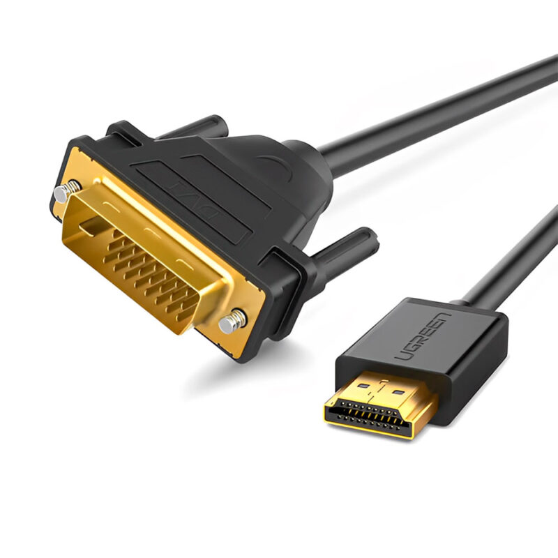 Cabo Vídeo Ugreen Hdmi pra DVI(24+1) Macho 5Metros Preto