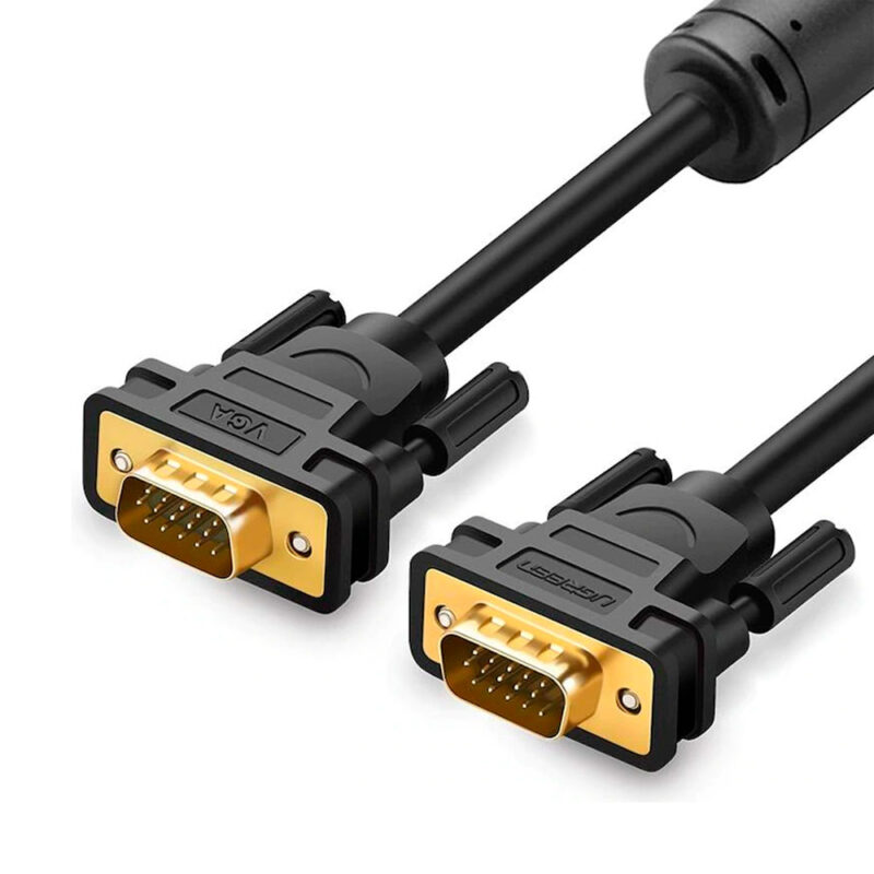 Cabo VGA Ugreen Macho Resolução Full Hd 5 Metros Preto