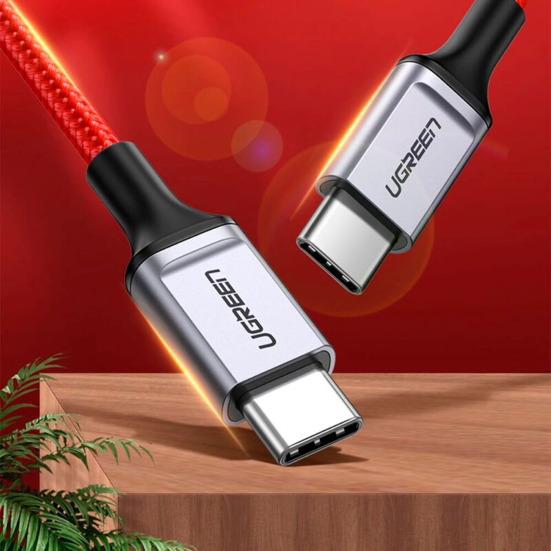Cabo Usb Ugreen Usb Tipo C 2.0 Macho 3A 1 Metro Vermelho