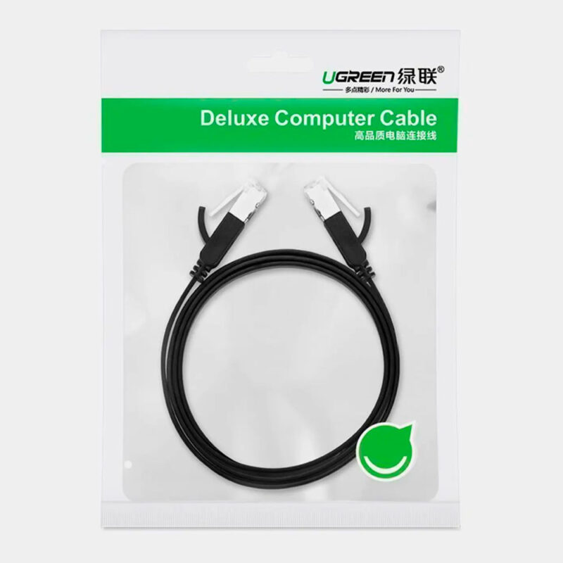 Cabo de Rede Rj45 Ugreen Cat6 Utp Macho 1 Metro Preto