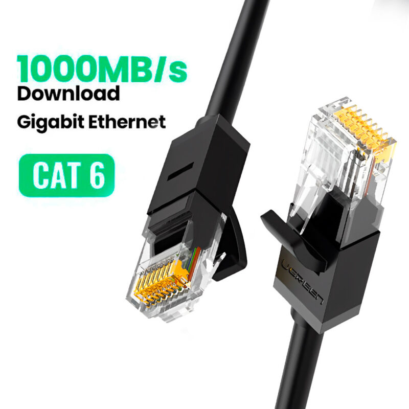 Cabo de Rede Rj45 Ugreen Cat6 Utp Macho 1.5 Metros Preto