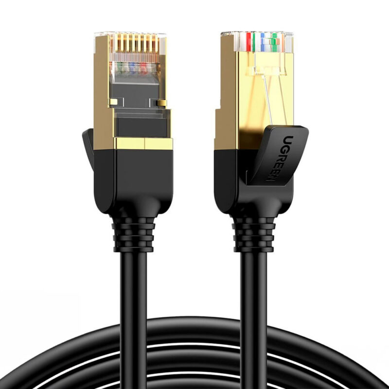 Cabo de Rede Rj45 Ugreen Cat7 F/FTP Macho 5 Metros Preto
