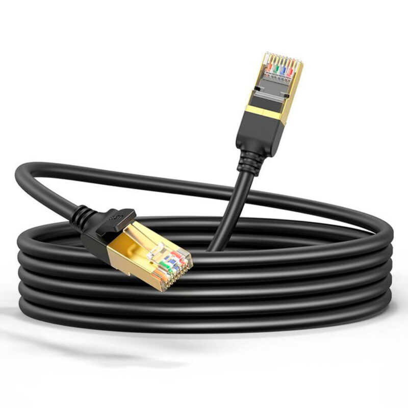 Cabo de Rede Rj45 Ugreen Cat7 F/FTP Macho 5 Metros Preto