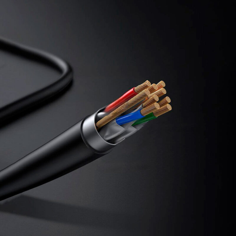 Cabo de Rede Rj45 Ugreen Cat7 F/FTP Macho 5 Metros Preto