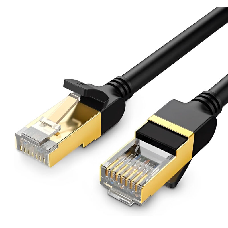 Cabo de Rede Rj45 Ugreen Cat7 F/FTP Macho 1.5Metro Preto