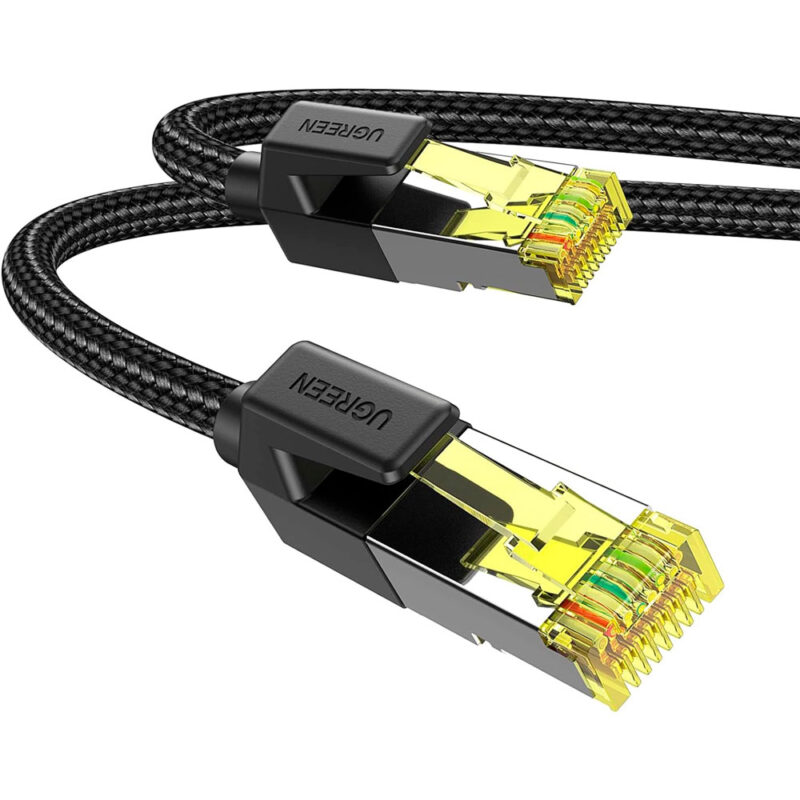 Cabo de Rede Rj45 Ugreen Cat7 F/FTP Macho 3 Metros Preto