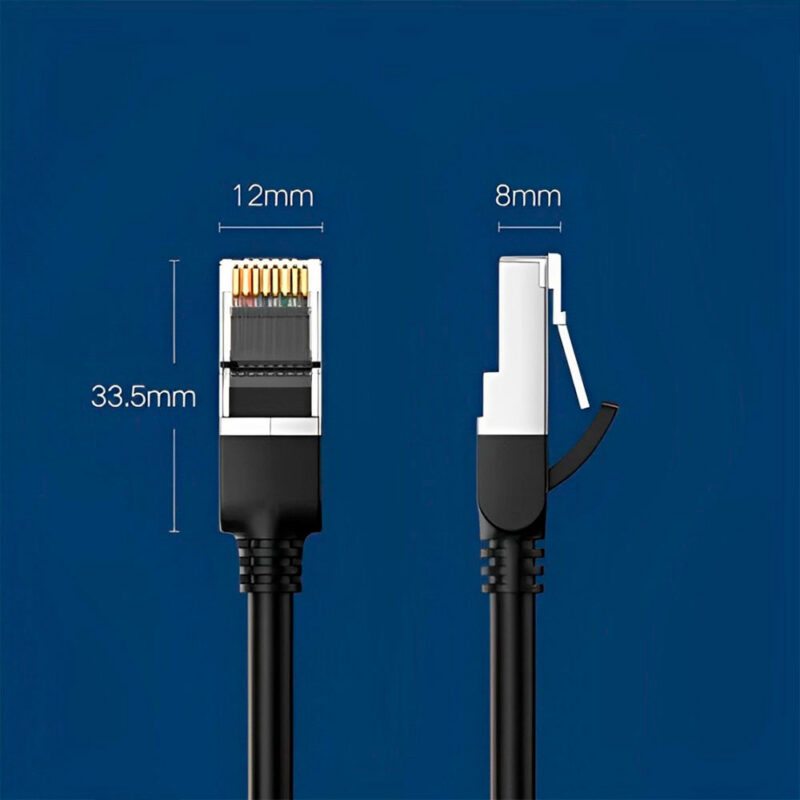 Cabo de Rede Rj45 Ugreen Cat6 UTP Macho 0.5 Metro Preto