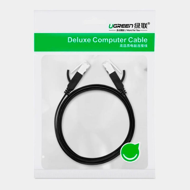 Cabo de Rede Rj45 Ugreen Cat6 UTP Macho 5 Metros Preto