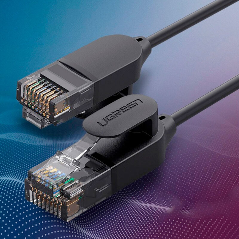 Cabo Rede Rj45 Cat6A UTP Ethernet Macho 0.5 Metro Preto