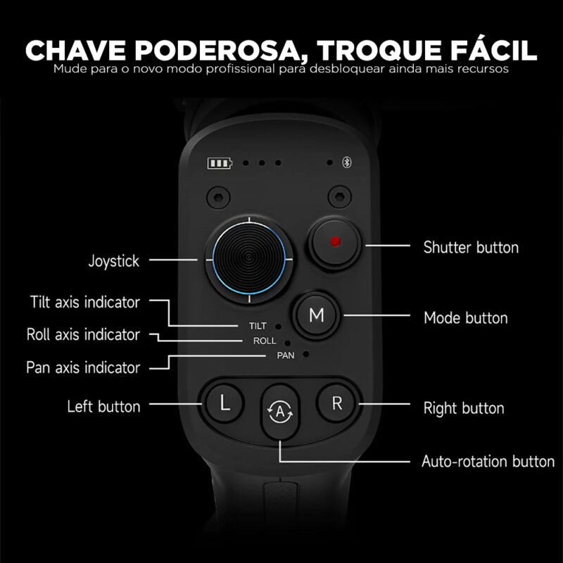 Estabilizador FeiyuTech Scorp-c Gimbal para Câmera Preto
